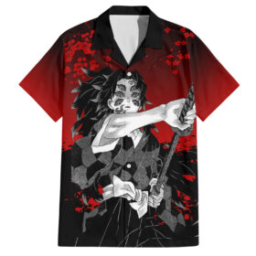 Chemise hawaïenne Kokushibo classique Demon Slayer