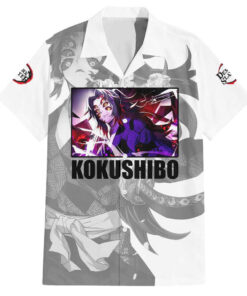 Chemise hawaïenne Kokushibo Kimetsu no Yaiba Japon Anime