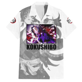 Chemise hawaïenne Kokushibo Kimetsu no Yaiba Japon Anime
