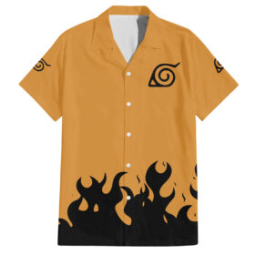 Chemise hawaïenne Kurama symbole du sceau trigramme Naruto