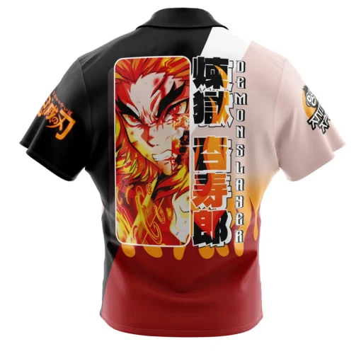 Chemise hawaïenne Kyojuro Rengoku Demon Slayer – Image 2