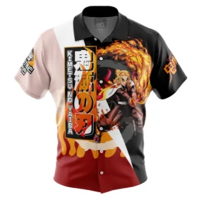 Chemise hawaïenne Kyojuro Rengoku Demon Slayer
