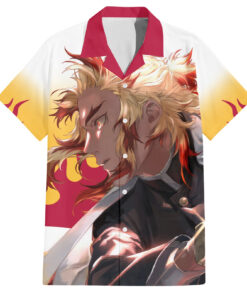 Chemise hawaïenne Kyojuro Rengoku Demon Slayer classique