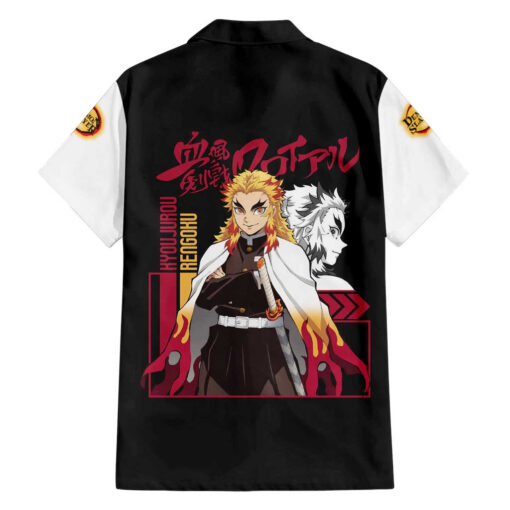 Chemise hawaïenne Kyojuro Rengoku Demon Slayer Anime – Image 2