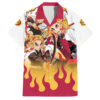 Chemise hawaïenne Kyojuro Rengoku Pilier de la flamme Anime