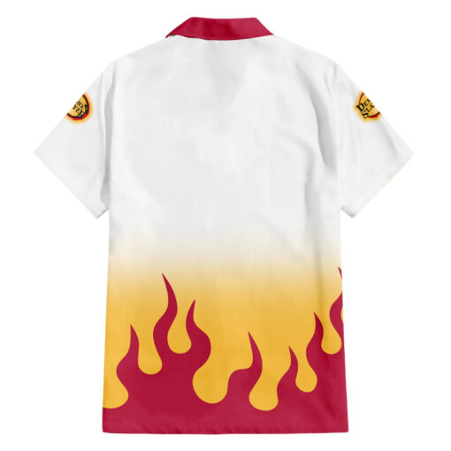 Chemise hawaïenne Kyojuro Rengoku Pilier de la flamme Anime – Image 2
