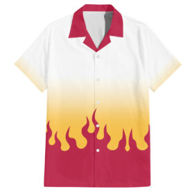 Chemise hawaïenne Kyojuro Rengoku Demon Slayer classique