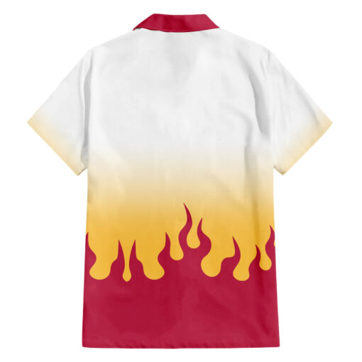 Chemise hawaïenne Kyojuro Rengoku Demon Slayer classique – Image 2
