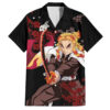 Chemise hawaïenne Kyojuro Rengoku style japonais