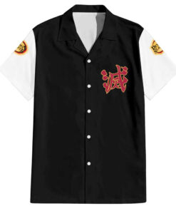 Chemise hawaïenne Kyojuro Rengoku V2 Demon Slayer Anime