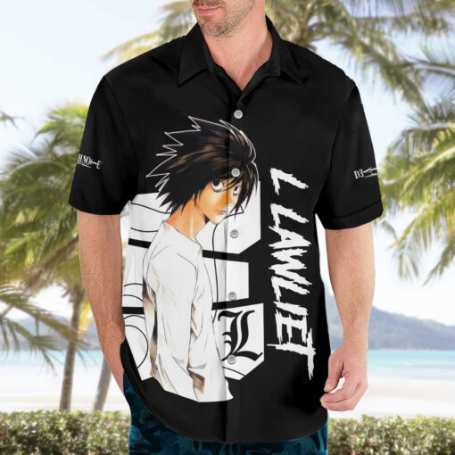Chemise hawaïenne L Lawliet Death Note Anime – Image 3