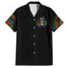 Chemise hawaïenne LGBT Rockin' The Rainbow Skull