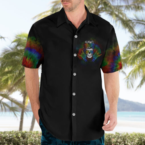 Chemise hawaïenne LGBT Rockin' The Rainbow Skull – Image 3