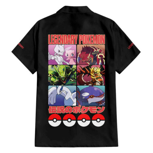 Chemise hawaïenne Pokémon légendaires Anime – Image 2