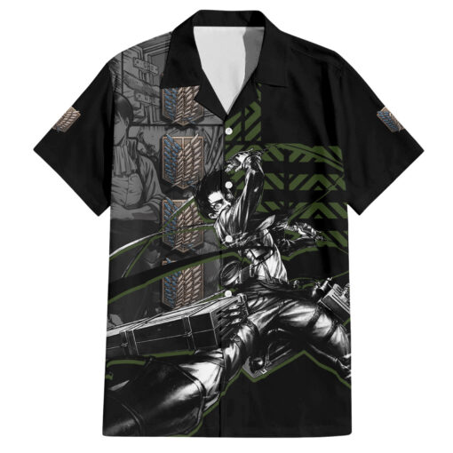 Chemise hawaïenne Levi Ackerman L’Attaque des Titans Anime