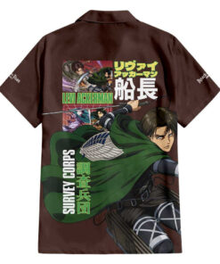 Chemise hawaïenne Levi Ackerman L’Attaque des Titans Anime V2