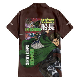 Chemise hawaïenne Levi Ackerman L’Attaque des Titans Anime V2