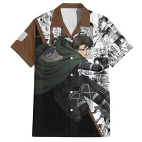 Chemise hawaïenne Levi Ackerman style manga
