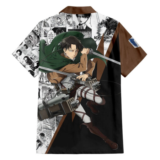 Chemise hawaïenne Levi Ackerman style manga – Image 2
