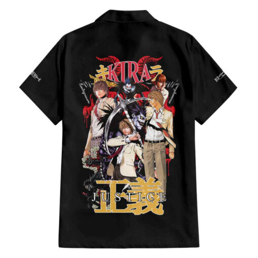 Chemise hawaïenne Light Yagami V2 Death Note Japon Anime – Image 2
