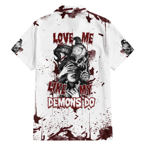 Chemise hawaïenne crâne Love Me Like My Demons Do