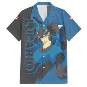 Chemise hawaïenne Lucario Pokémon Anime
