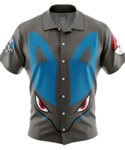 Chemise hawaïenne Visage Lucario Pokémon