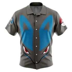 Chemise hawaïenne Visage Lucario Pokémon