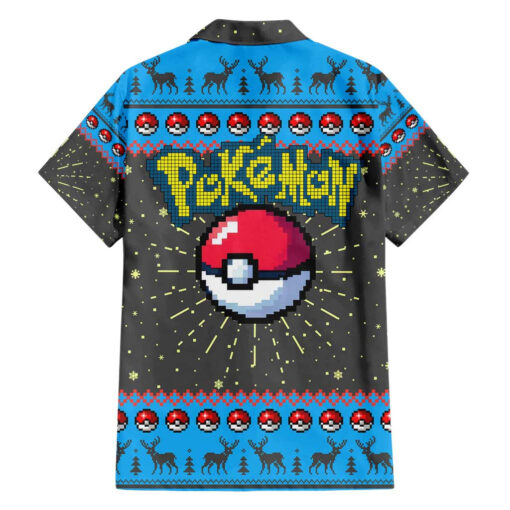 Chemise hawaïenne Lucario Pokémon pixel Noël – Image 2