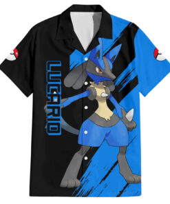 Chemise hawaïenne Lucario forme Méga évolution Mix