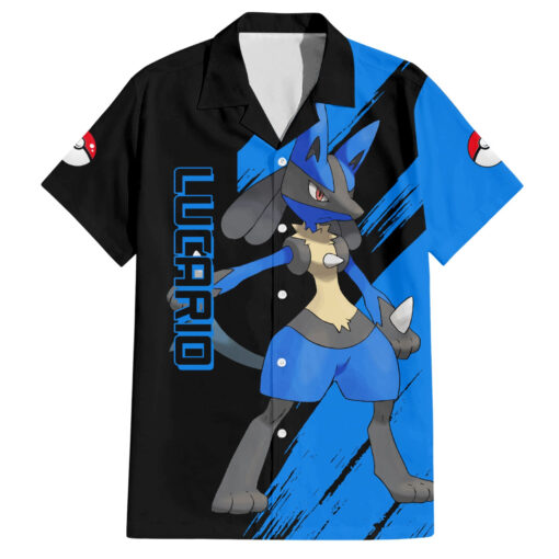 Chemise hawaïenne Lucario forme Méga évolution Mix