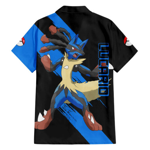 Chemise hawaïenne Lucario forme Méga évolution Mix – Image 2