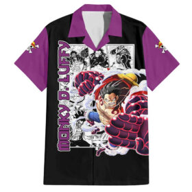 Chemise hawaïenne Luffy Gear 4 One Piece Manga Mix Anime