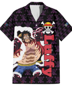 Chemise hawaïenne Luffy Gear 4 One Piece motif Mix Anime