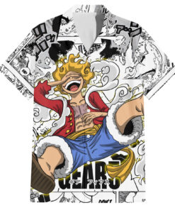 Chemise hawaïenne Luffy Gear 5 éveil One Piece Manga Mix