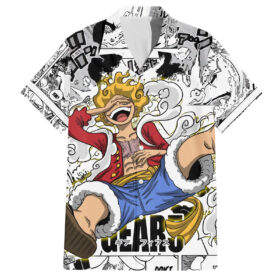 Chemise hawaïenne Luffy Gear 5 éveil One Piece Manga Mix