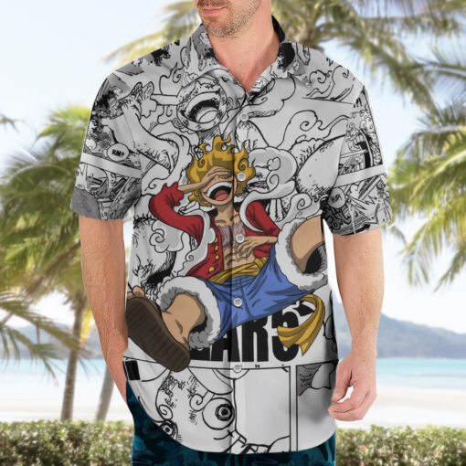 Chemise hawaïenne Luffy Gear 5 éveil One Piece Anime Mix – Image 3