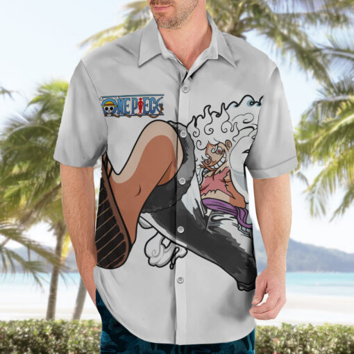 Chemise hawaïenne Luffy Gear 5 Nika classique – Image 3