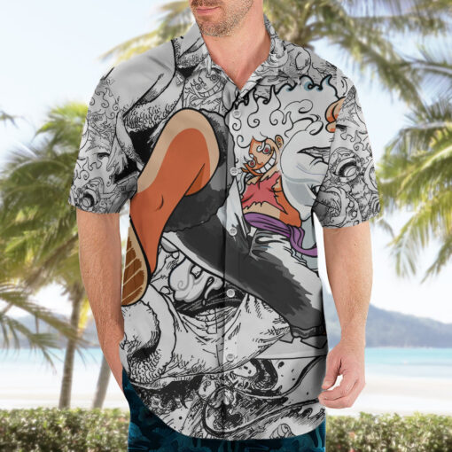 Chemise hawaïenne Luffy Gear 5 Nika One Piece – Image 3