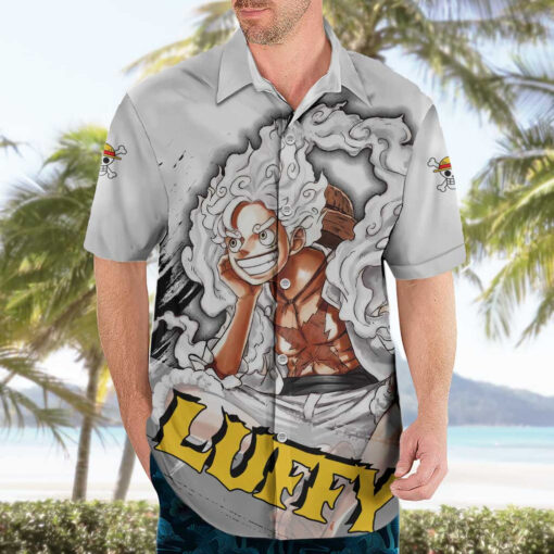 Chemise hawaïenne Luffy Gear 5 One Piece Anime – Image 3