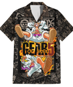 Chemise hawaïenne Luffy Gear 5 One Piece Manga Mix Anime