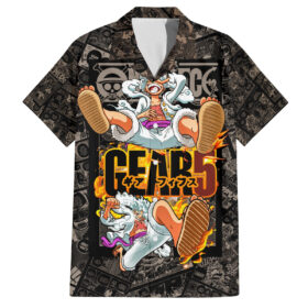 Chemise hawaïenne Luffy Gear 5 One Piece Manga Mix Anime