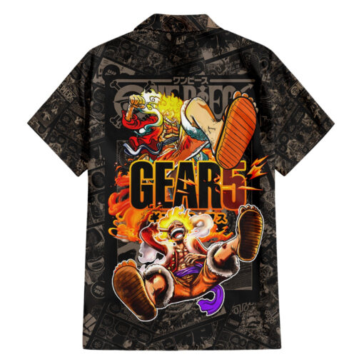 Chemise hawaïenne Luffy Gear 5 One Piece Manga Mix Anime – Image 2