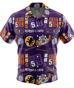 Chemise hawaïenne Luffy Gear 5 Dieu Soleil Nika V3