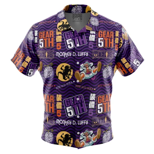 Chemise hawaïenne Luffy Gear 5 Dieu Soleil Nika V3