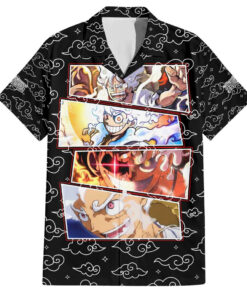 Chemise hawaïenne Luffy Gear 5 cheveux blancs Nika One Piece Anime