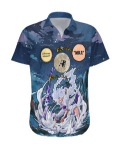 Chemise hawaïenne Luffy Gear 5 Nika lune TS07
