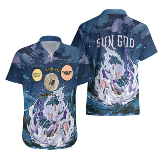 Chemise hawaïenne Luffy Gear 5 Nika lune TS07 – Image 3