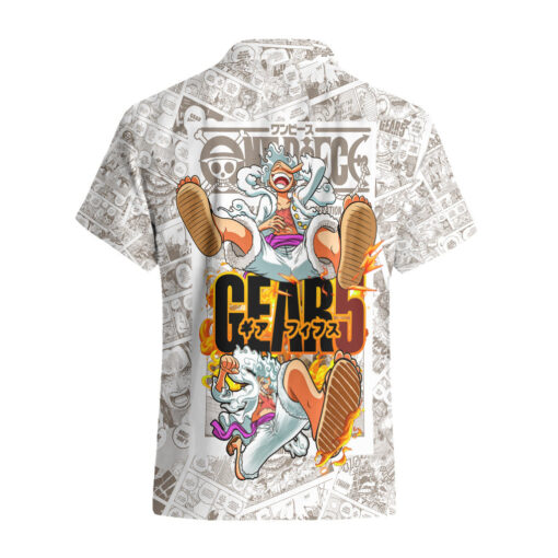 Chemise hawaïenne Luffy Gear 5 vignettes manga TS07 – Image 2