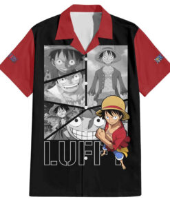 Chemise hawaïenne Luffy One Piece Manga Mix Anime